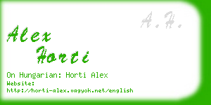 alex horti business card
